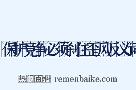 保护竞争必须刹住歪风反义词是什么意思的图片